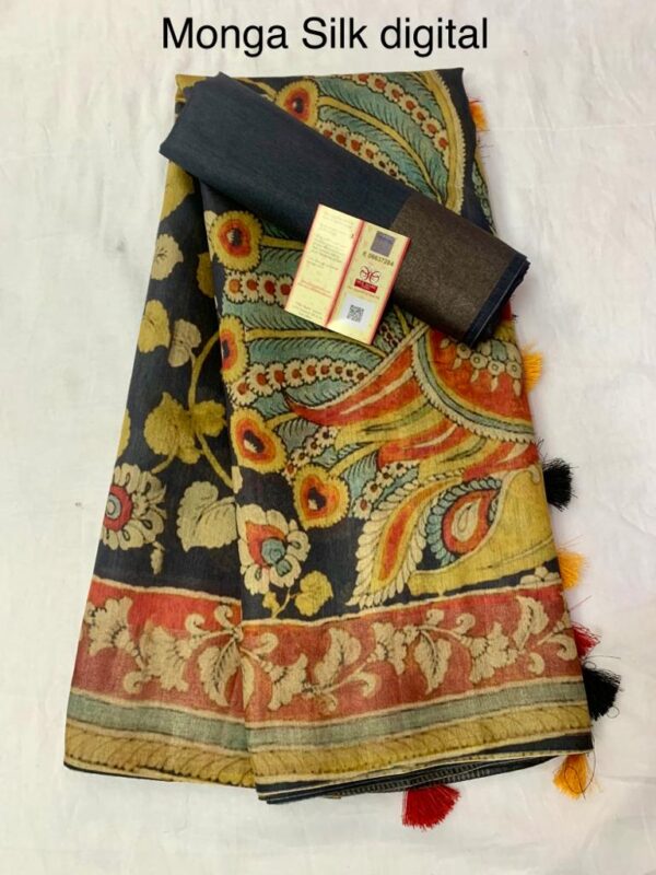 Luxurious Black Color Cotton Linen Saree With Unstitched Blouse Piece For Women